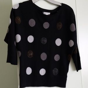 Beaded polka dot sweater